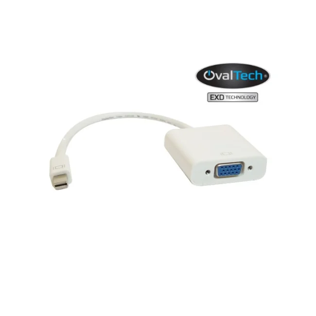 Adaptador Mini DisplayPort  a VGA  OVALTECH OVMDP-VGA