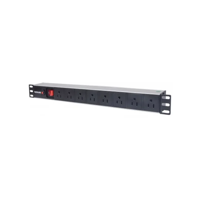 Intellinet Barra multicontacto con 8 salidas para montaje en 1U de rack de 19" - Tipo EU image 2