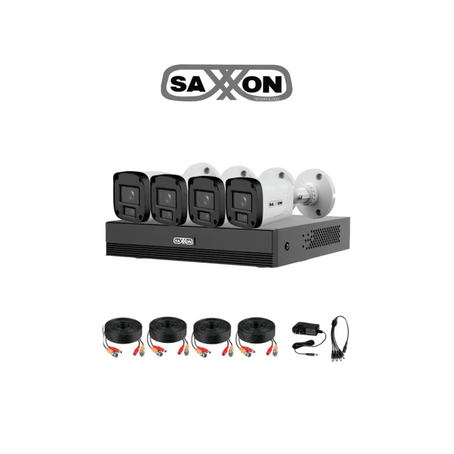 Kit de videovigilancia  SAXXON KIT/XVR1E04-I/4-B20P-