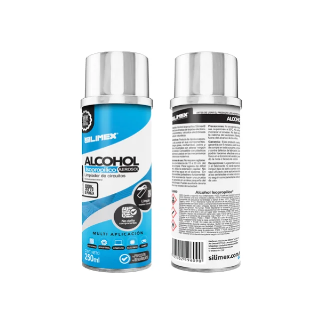 Alcohol Isopropílico SILIMEX Aerosol 250 ml = 280 gr