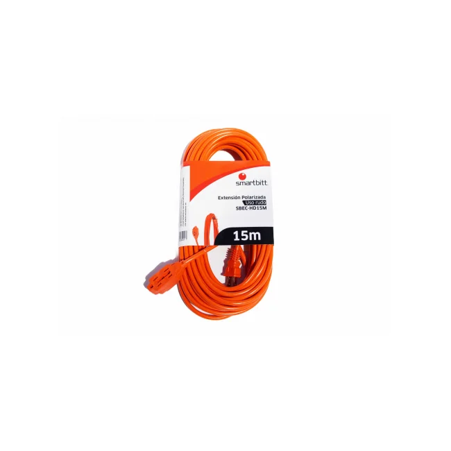 Smartbitt SBEC-HD15M extensión de corriente 15 m 3 salidas AC Interior Naranja