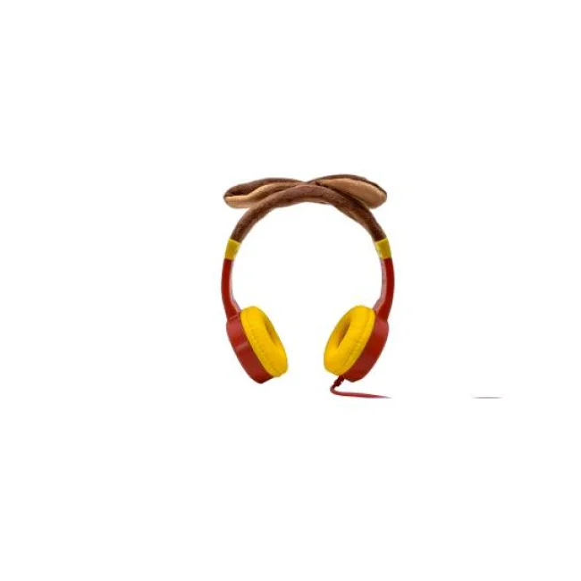 AUDIFONOS ON-EAR ALAMBRICOS KIDS VOLUMEN SEGURO A 95DB 3.5 MML SALIDA AUDIO 3.5MML HIPOALARGENICO NO TOXICO PUG ROJO
