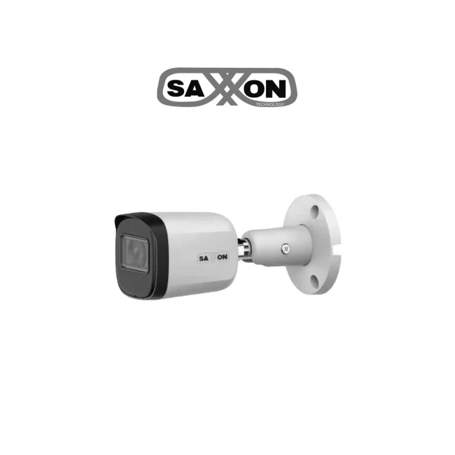 SAXXON SUA-HAC-B20M-0280B- Cámara Tipo Bala de 2 Mp & 1080P/ Lente de 2.8 mm,100°/ Iluminación IR Inteligente 30m Para Exterior IP67 Cámara Metálica