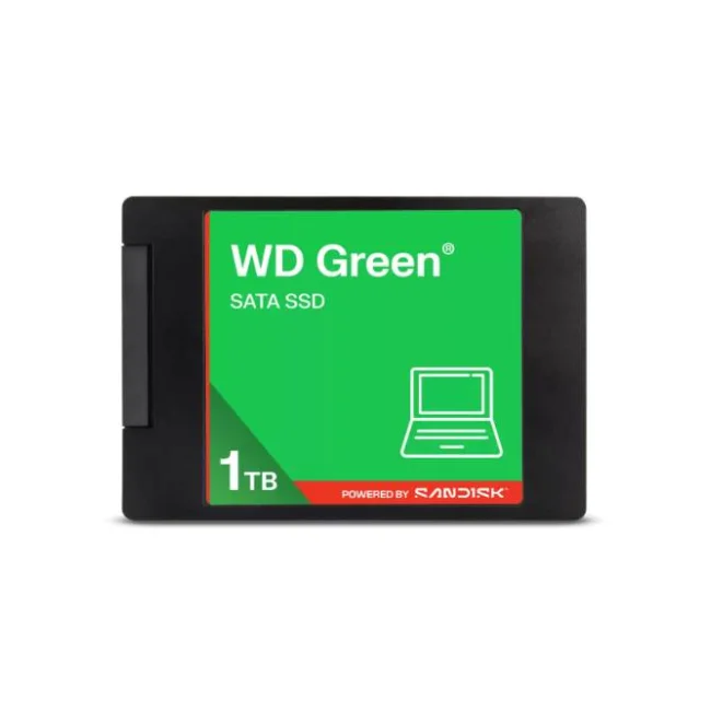 SANDISK WDS100T5G0A - GREEN / Disco Duro Interno SSD 1TB, SATA III, 6 GB/s, 2,5/7 mm, hasta 545 MB/s