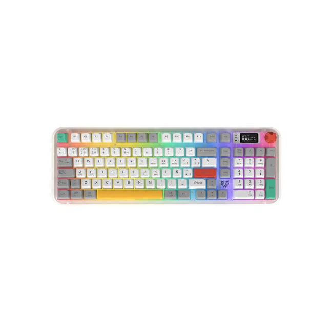 TECLADO GAMER BALAM RUSH INALAMBRICO WARSTRIKE FROST KG500FI MEMBRANA 96% (BR-945783)