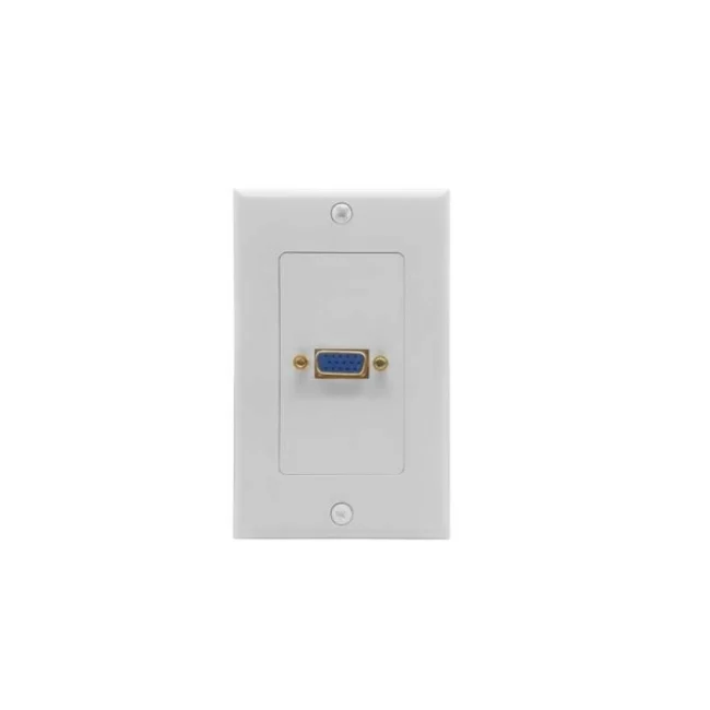 TAPA (FACEPLATE) SVGA 1 PUERTO CONECTOR HEMBRA COLOR BLANCO