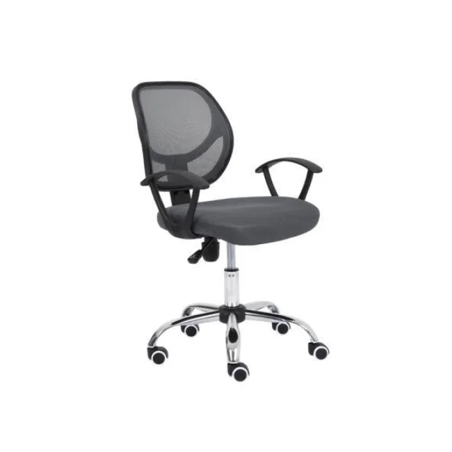 SILLA SECRETARIAL NEXTEP NE-650SG ALTURA AJUSTABLE, TELA GRIS, BASE GIRATORIA