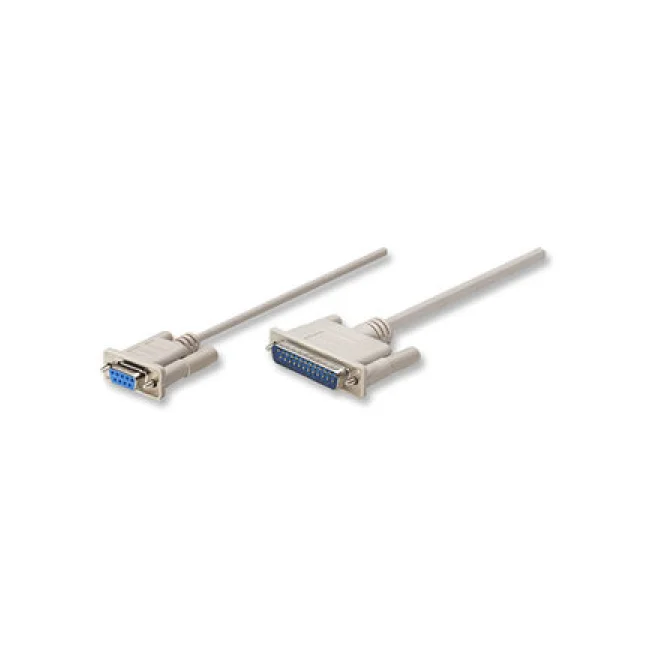 Manhattan 314770 cable serial Gris 1.8 m DB-9 DB-25