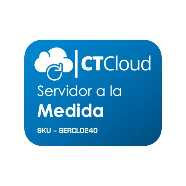Servidor Virtual a la MEDIDA en nube, S.O. Específico, recursos específicos del servidor en VCPU, RAM, DD SSD.
