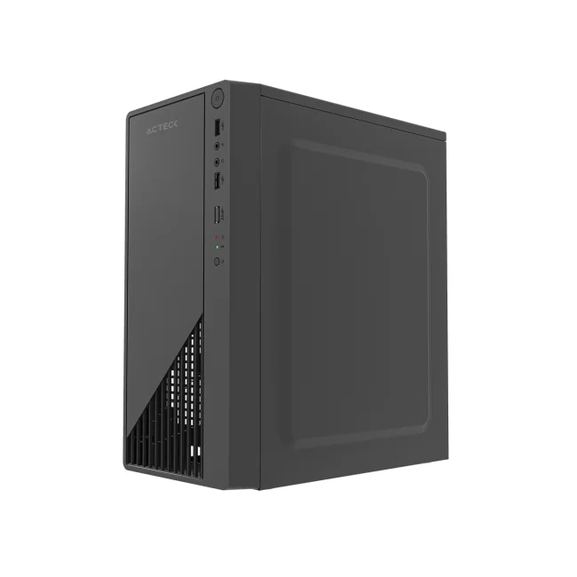 Gabinete ACTECK Compacto Mini Torre | Kioto GC220F | Max MB M-ATX Fuente ATX 500 W | 2x USB 2.0 + Full Metalico + Frente Solido | Negro image 2