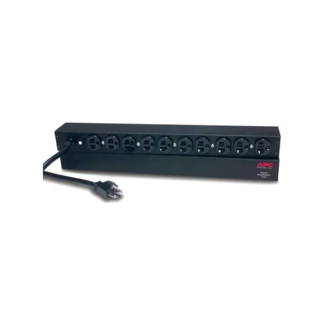 APC Rack PDU, Basic, 1U, 20A, 120V unidad de distribución de energía (PDUs) Negro