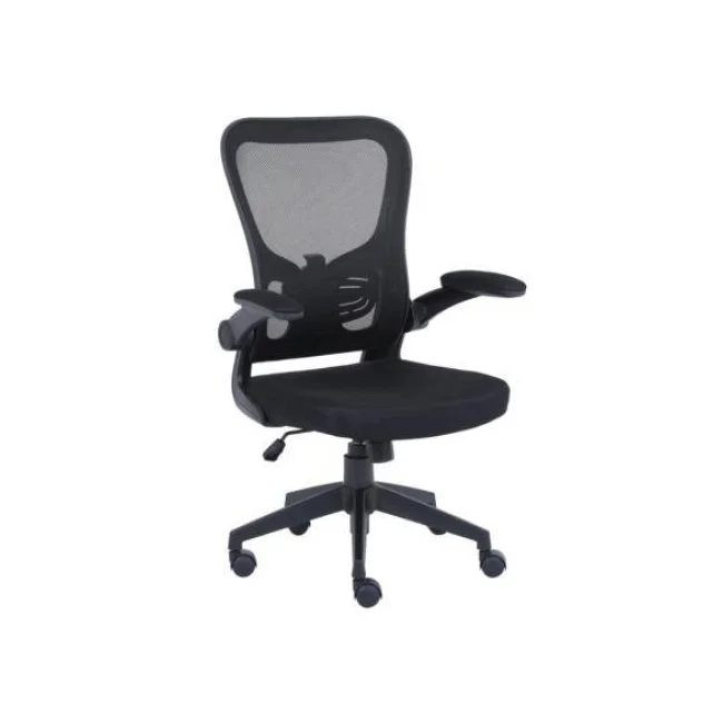 SILLA EJECUTIVA NE-650A NEXTEP DE ALTURA Y DESCANSABRAZOS, AJUSTABLE RECLINABLE, TELA/MALLA NEGRA Y BASE GIRATORIA