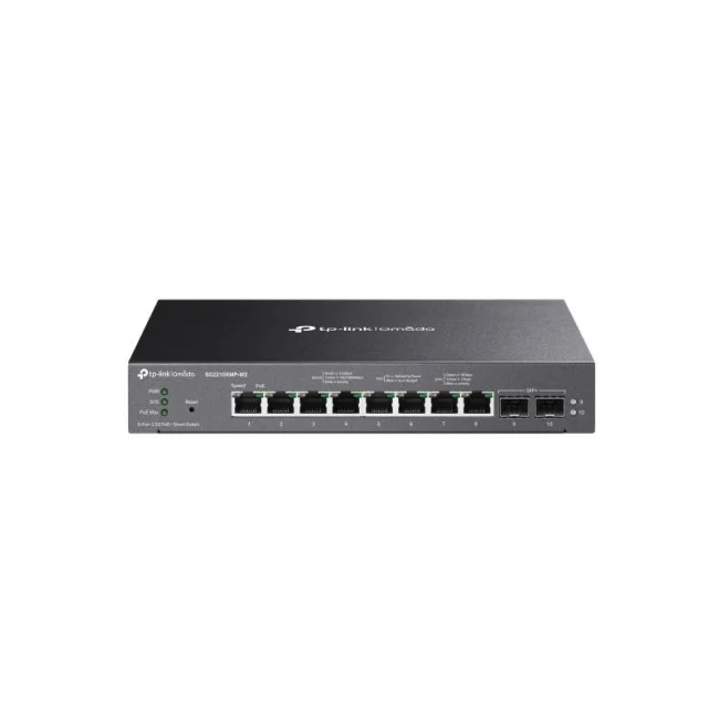 TP-Link Omada SG2210XMP-M2 dispositivo de redes Gestionado L2/L2+ 2.5G Ethernet (100/1000/2500) Energía sobre Ethernet (PoE) Montaje en escritorio/pared Negro image 3