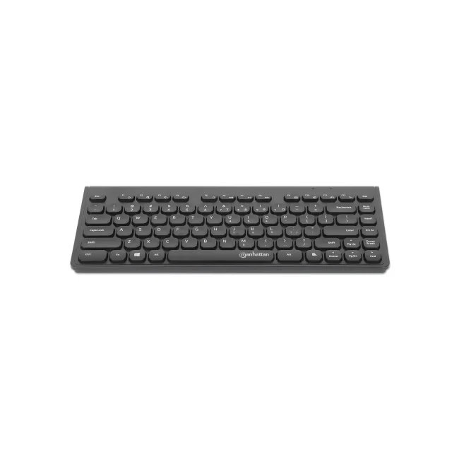 Manhattan Mini teclado USB inalámbrico, 12 teclas multimedia/funcionales, nano receptor USB-A, compacto, formato de perfil delgado, para PC y laptops, negro image 2