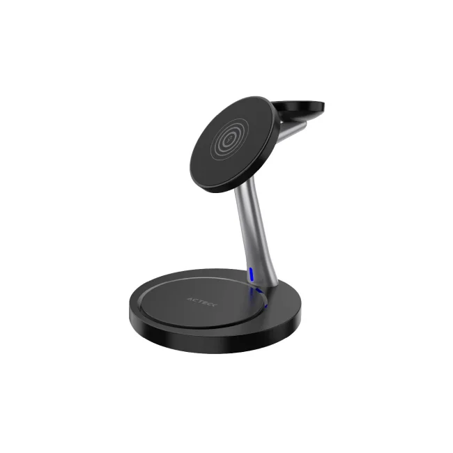 Acteck Energon S-Mate CI740 Audífonos, Smartphone, Reloj inteligente Negro USB Cargador inalámbrico Interior