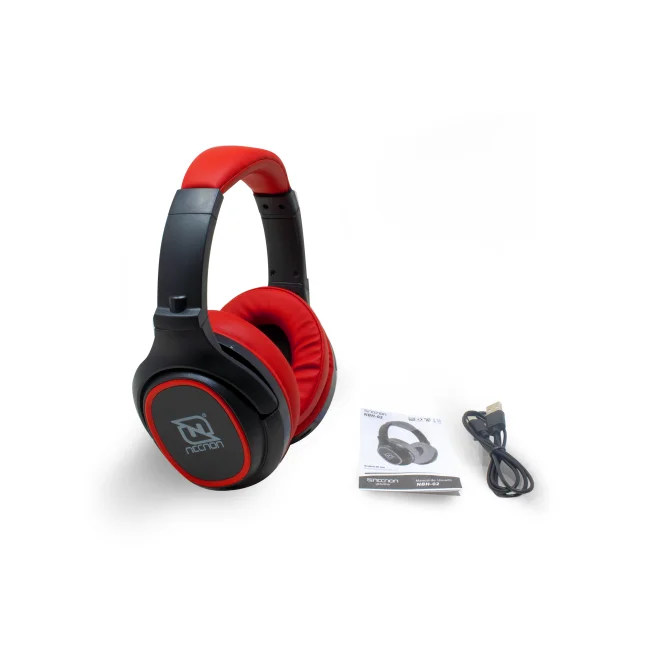 DIADEMA NECNON CON MICROFONO NBH 02 BLUETOOTH INALAMBRICO ROJO NBAB0202TC