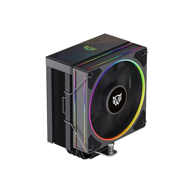 Enfriamiento de Aire BALAM RUSH Heliux Pro HEX50 / RGB / 4 Pipas / TDP 220 W / Compatibilidad AMD + Intel / 1x Ven 120mm + Rodamiento Hidraulico + 600 - 2000 RPM + 74.27CFM + 30dB + PWM 4 Pin + ARGB 3pin / Legend Negro