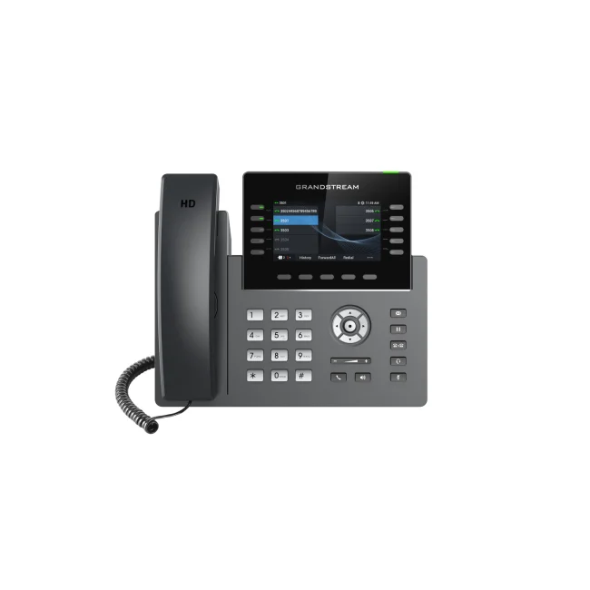 Teléfono IP grado operador de 10 líneas con 5 cuentas SIP, WiFi, Dos pantallas LCD, Bluetooth,  GDMS, Gigabit con Poe image 3