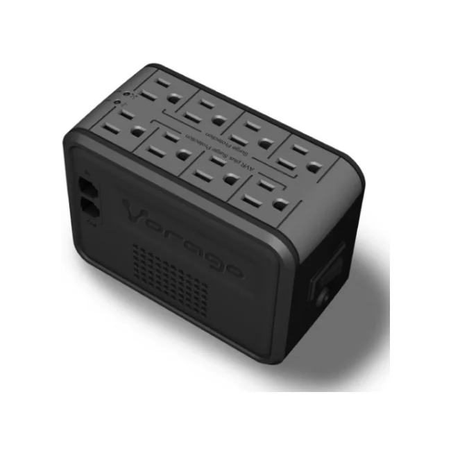 Vorago AVR-100 regulador de voltaje 8 salidas AC Negro image 2