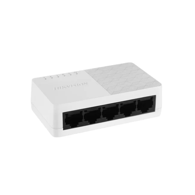 Hikvision DS-3E0105D-O, Switch No Administrable de 5 Puertos 10/100 Mbps para Escritorio