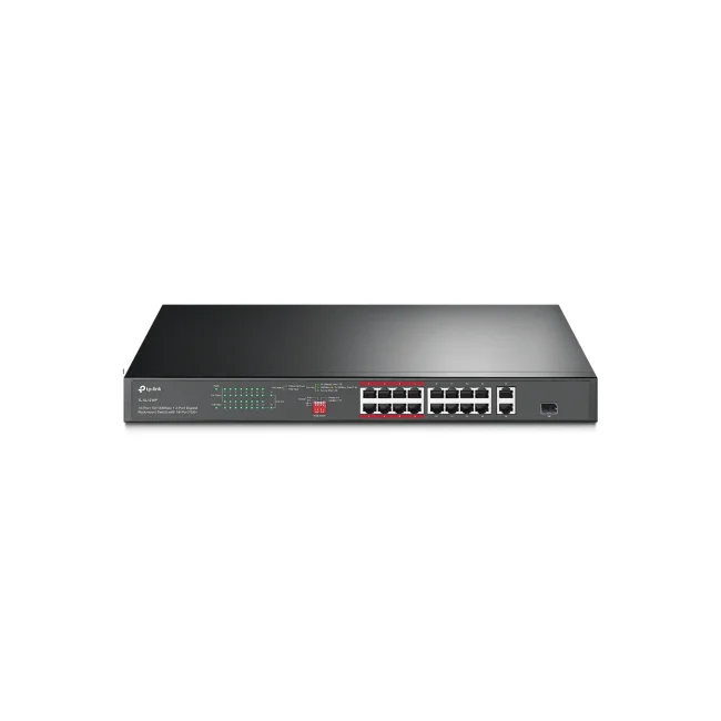 TP-Link TL-SL1218P dispositivo de redes No administrado Gigabit Ethernet (10/100/1000) Energía sobre Ethernet (PoE) 1U Negro image 3