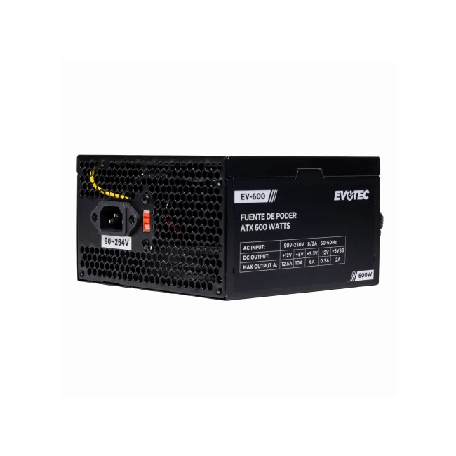 Fuente De Poder EVOTEC De 600W Ev-600