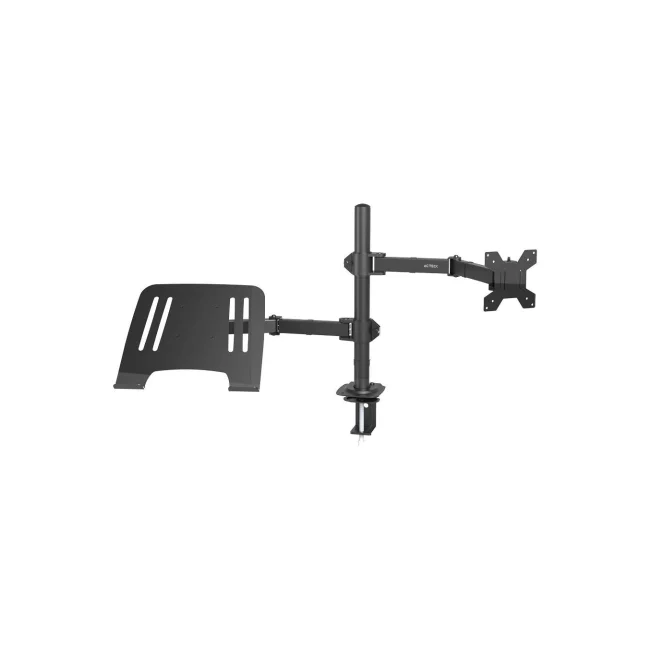 Soporte Doble Para Monitor/Laptop  ENFORCE ZONE SM525  ACTECK Soporte Doble Articulado para Monitor/Laptop con Altura Ajustable con C-Clamp