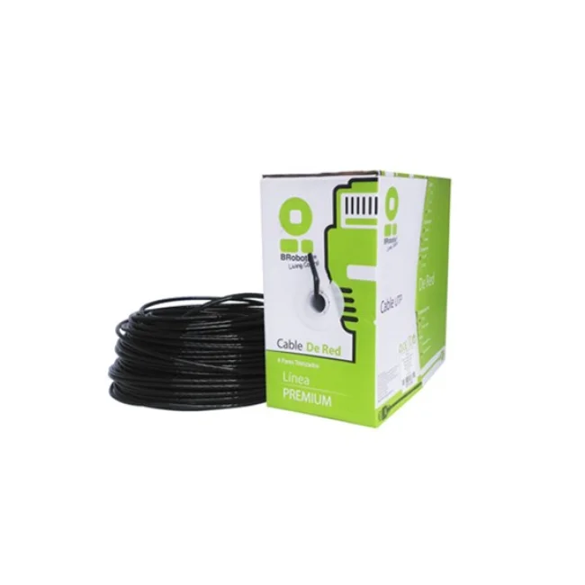 BOBINA CAT5e CON GEL PARA EXTERIORES CCA UTP NEGRO, 305 metros
