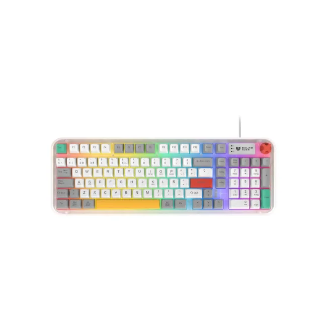 TECLADO GAMER BALAM RUSH ALAMBRICO WARSTRIKE FROST KG500F, MEMBRANA 96% (BR-945790)