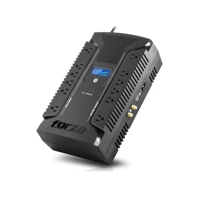 Forza Power Technologies HT-750LCD sistema de alimentación ininterrumpida (UPS) Línea interactiva 0.75 kVA 375 W 12 salidas AC