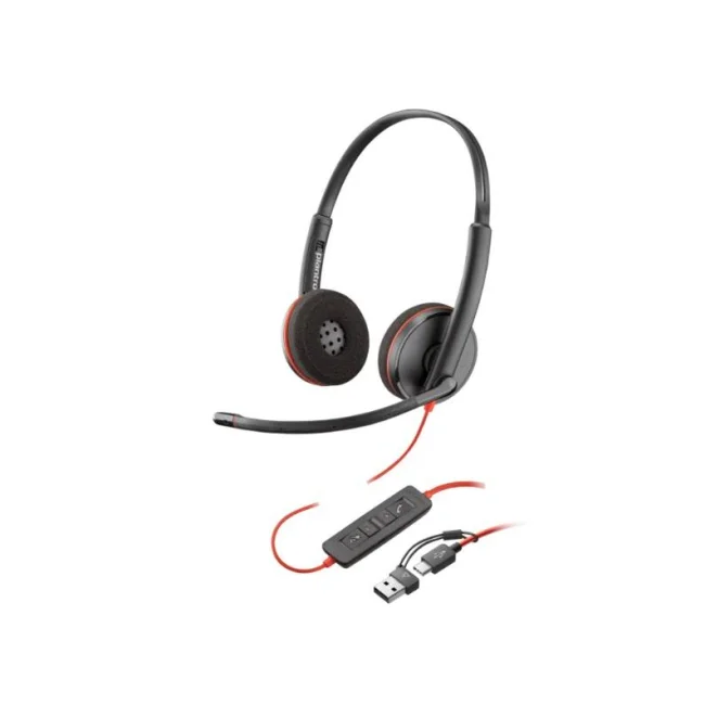 HP Poly Auriculares estéreo USB-C Poly Blackwire 3220 + adaptador USB-C/A (a granel) image 3