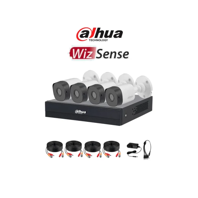 Kit de Videovigilancia DAHUA 4 canales KIT DE 4 CH 1MP KITXVR1B04-I/T/4-B1A11N
