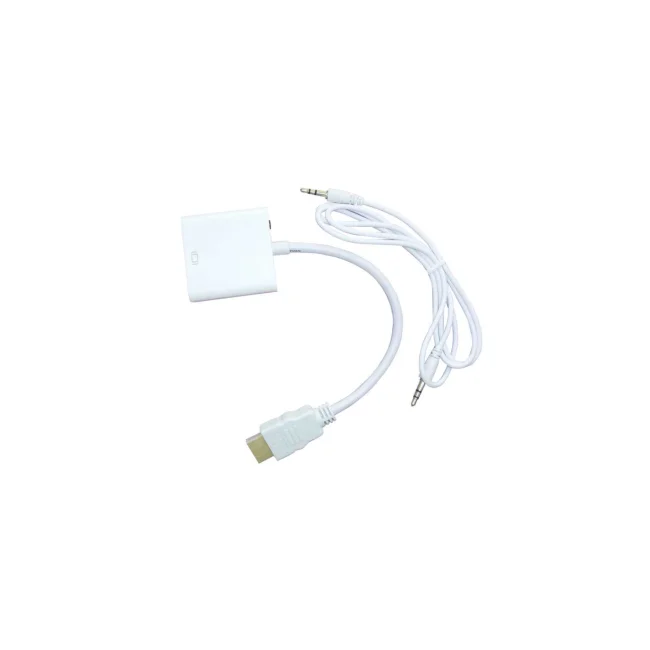 Naceb Technology NA-235 adaptador de cable de vídeo VGA (D-Sub) HDMI Tipo A (Estándar) Blanco