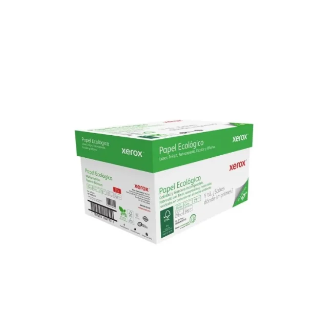 PAPEL BOND XEROX ECOLÓGICO CARTA 75 G/M2, 93% BLANCURA  CAJA CON 5,000 HOJAS