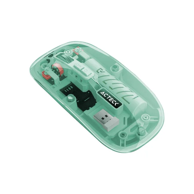 MOUSE ACTECK ULTRA DELGADO INALAMBRICO RECARGABLE AERO ONE MI455V COLOR VERDE (AC-945707)