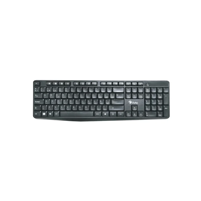 Stylos STPTEC4B teclado RF inalámbrica + USB Español Negro