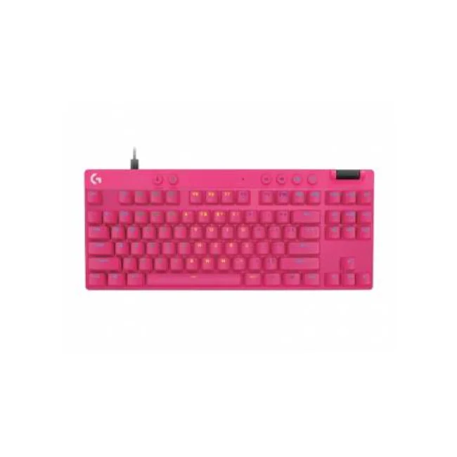 TECLADO LOGITECH G PRO X TKL RAPID ANALOG SWITCHES USB ROSA(920-013133)