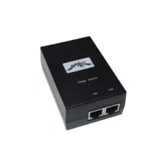UBIQUITI POE-24-24W - Inyector PoE pasivo para equipos Ubiquiti de 24V DC a 1.0A y función de reset remoto.