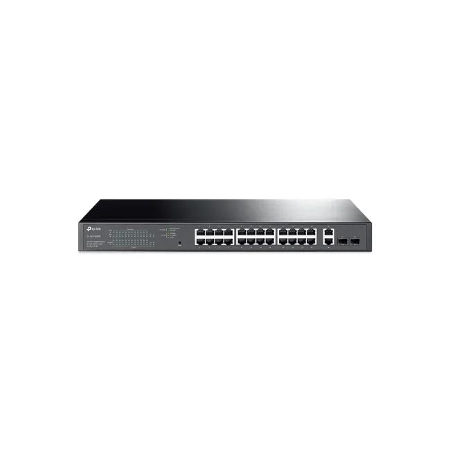 TP-Link TL-SG1428PE dispositivo de redes Gestionado L2 Gigabit Ethernet (10/100/1000) Energía sobre Ethernet (PoE) 1U Negro