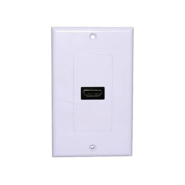 TAPA (FACEPLATE) HDMI 1 PUERTO CONECTOR HEMBRA COLOR BLANCO