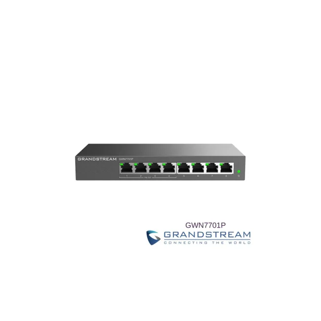 Grandstream Networks GWN7701P dispositivo de redes No administrado Gigabit Ethernet (10/100/1000) Energía sobre Ethernet (PoE) Negro image 3