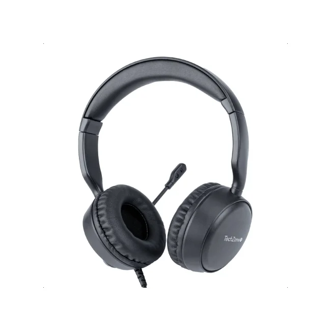 TechZone TZACDII02 audífono y auriculare Auriculares Alámbrico Diadema Llamadas/Música USB tipo A Negro