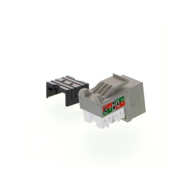 Módulo Keystone jack  RJ-45 hembra Cat.6 Sin blindaje, tipo 110, Gris PCGKJC6TYRJGR