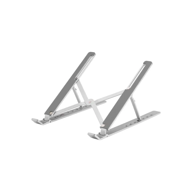 Manhattan Soporte ergonómico, plegable en siete posiciones, para laptops y otros dispositivos de hasta 15.6" y 5 kg (11 lbs.), ligero, aluminio de alta calidad, ventilado, color plateado image 3