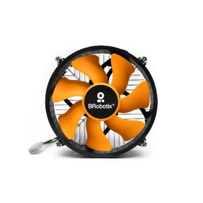 BRobotix 963005 sistema de refrigeración de computadora Procesador Enfriador de aire 9 cm Aluminio, Negro, Naranja image 2