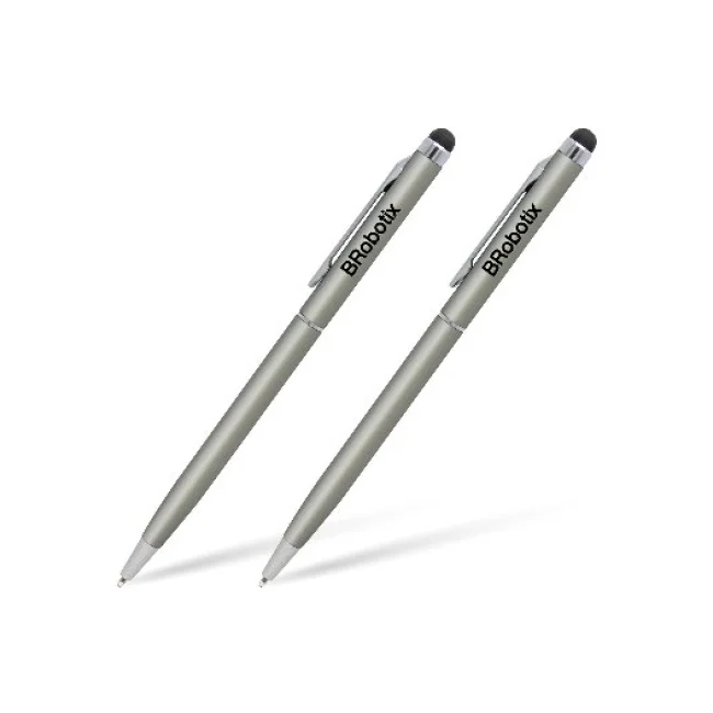 PLUMA STYLUS PARA TABLETA, DUO PACK, BROBOTIX, PLATA