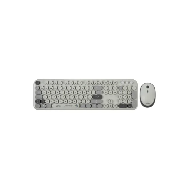 KIT DE TECLADO Y MOUSE ACTECK AC 940184 CREATOR CHIC K COLORS MK485 INALAMBRICO GRIS
