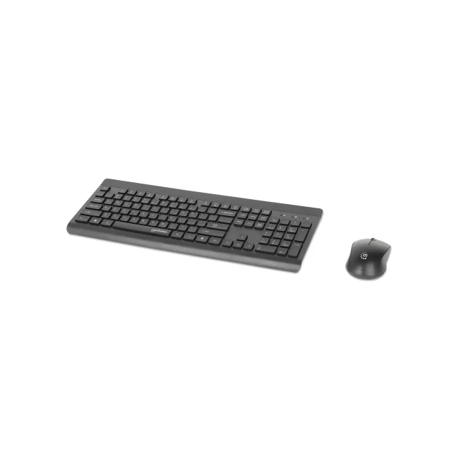 Manhattan 180771 teclado Ratón incluido Universal RF inalámbrico QWERTY Negro