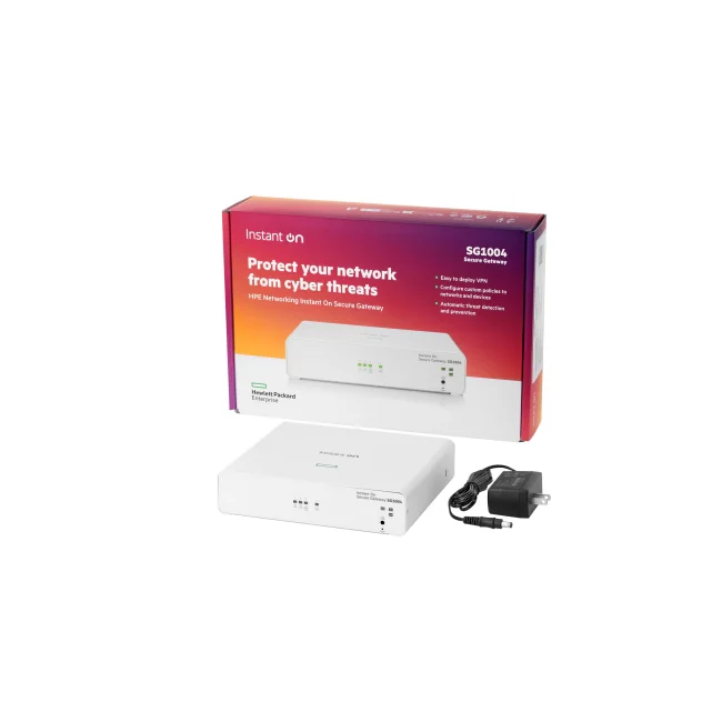 SECURE GATEWAY HPE INSTANT ON SG1004 4 PUERTOS GIGABIT - FIREWALL, VPN, BALANCEADOR DE CARGA IDS/IPS (S0G33A)