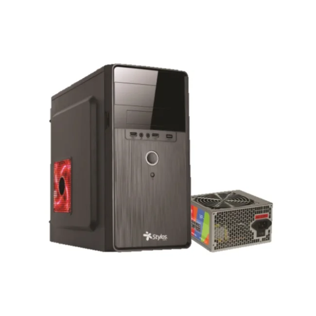Stylos STPGAC5B gabinete de computadora Mini Tower Negro, Rojo 500 W image 2